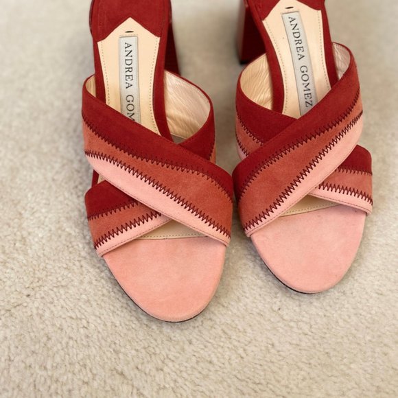 Andrea Gomez Debi mules red & pink-THE color of summer 2023! - Picture 4 of 10